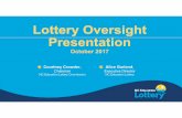 Lottery Oversight Presentation - North Carolina General ... · Lottery Oversight Presentation October 2017 Alice Garland, Executive Director NC Education Lottery Courtney Crowder,