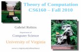 Theory of Computation CS6160 Fall 2010robins/cs6160/slides/Theory_Lecture_1_web.pdf · Theory of Computation (CS6160) - Syllabus A brief history of computing: • Aristotle, Euclid,