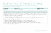 Year 9 unit overview — Australian Curriculum: History€¦  · Web viewUnit outline. The Year 9 curriculum provides a study of the history of the making of the modern world from