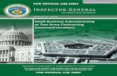 Report No. DODIG-2018-086 Small Business Subcontracting at Two Army Contracting ... · 2018-04-09 · Small Business Subcontracting at Two Army Contracting Command Locations. Objective.