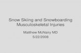 Snow Skiing and Snowboarding Musculoskeletal Injuries › Lectures › Snow Skiing and... · Skier‟s thumb mechanism • Fall with pole in outstretched hand • Pole handle acts