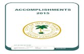 ACCOMPLISHMENTS 2015 - Isle of Palms · 2015 with an anticipated launch for the beach season of 2016. 2015 SELECTED ACCOMPLISHMENTS Managed Beach Parking CITY OF ISLE OF PALMS Police