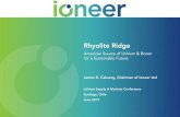 Rhyolite Ridge - ioneer Ltd (INR) · Rhyolite Ridge is one of only two known large Lithium-Boron deposits globally Rhyolite Ridge ore is dominated (40-50%) by searlesite – a sodium