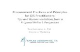 Procurement Practices and Principles for GIS Practitioners ... › resources › Documents › neurisa...for GIS Practitioners:for GIS Practitioners: Tips and Recommendations from