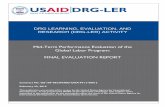 DRG LEARNING, EVALUATION, AND RESEARCH (DRG-LER) … · DRG LEARNING, EVALUATION, AND RESEARCH (DRG-LER) ACTIVITY . Mid-Term Performance Evaluation of the . ... 4.0 FINDINGS: GLP