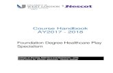 Course Handbook AY2017 - 2018 - Nescot › assets › images › assets › ... · Course Handbook . AY2017 - 2018 . Foundation Degree Healthcare Play Specialism. College of Nursing,