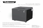 Powershred 5850C The World’s Toughest Shredders › media › manuals › Fellowes... · Paper Capacity Indicator: When flashing blue, too much paper is inserted. Shredder will