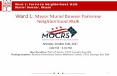 Ward 1: Parkview Neighborhood Walk Office of Mayor Muriel ... · Office of Mayor Muriel Bowser Mayor-Council Breakfast, June 23, 2015 2 Ward 1: Parkview Neighborhood Walk Muriel Bowser,