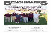 Volume 33 Number 6 November 2019 DOUBLE YOUR IMPACT! …nmps.org/wp-content/uploads/2019/11/BENCHMARKS-NOV-2019.pdf · profession over and above getting to all their studies- a job