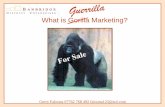 What is Gorilla Marketing? - 123seminarsonly.com · What is Guerrilla Marketing? Guerrilla marketing is a body of unconventional ethical ways of pursuing conventional goals Guerrilla
