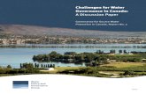 Challenges for Water Governance in Canada...Challenges for Water Governance in Canada: ... Selected examples from real-world water governance processes across Canada are used to illustrate