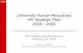 University Human Resources HR Strategic Plan › wp-content › uploads › sites › 16 › 2019 › 03 › … · University Human Resources HR Strategic Plan 2018 –2021 _____