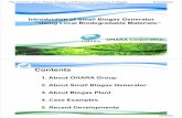 Introduction of SmallBiogas Generator ~Using Local Biodegradable Materials~ · Introduction of SmallBiogas Generator ~Using Local Biodegradable Materials~ OHARA Corporation Contents