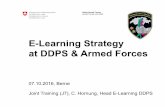 E-Learning Strategy at DDPS & Armed Forcesarticulate-community.s3.amazonaws.com/Nicola/acebern16...E-Learning Strategy at DDPS & Armed Forces 2 Swiss Armed Forces, Joint Staff, ELM,