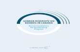 GENDER DIVERSITY ON BOARDS IN CANADA - Catalyst › wp-content › uploads › 2019 › ... · 6 | Gender Diversity on Boards in Canada Recommendations for Accelerating Progress |