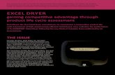 gaining competitive advantage through product life …EXCEL DRYER gaining competitive advantage through product life cycle assessment THE ISSUE For over 50 years, Excel Dryer, Inc.