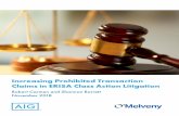 Increasing Prohibited Transaction Claims in ERISA Class ... · Page 3 of 7 Prohibited Transaction Claims in ERISA Class Action Litigation Prohibited Transaction Claims and 401(k)