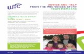 ADVICE AND HELP FROM THE WIC VOICES STORY TEAM MEMBERS · FROM THE WIC VOICES STORY TEAM MEMBERS This section provides advice and tips on collecting stories from some of the local