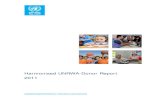 Harmonised UNRWA-Donor Report 2011 · The Harmonised UNRWA-Donor Report is facilitated by the Programme Coordination and Support Unit, UNRWA. ... technical narrative of the programmatic