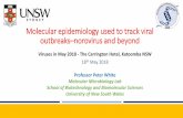 Molecular epidemiology used to track viral outbreaks ... · Molecular epidemiology used to track viral outbreaks–norovirus and beyond Viruses in May 2018 - The Carrington Hotel,