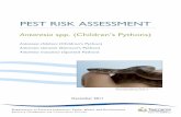 PEST RISK ASSESSMENTdpipwe.tas.gov.au/...python_risk-assessment_Final.pdf · Pest Risk Assessment: Children‟s Pythons (Antaresia childreni, A. stimsoni, A. maculosa) 5/18 border