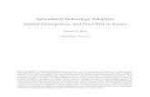 Agricultural Technology Adoption, Market Participation ... · Section 1 provides evidence that technology adoption is greater for typical sellers than for typical non-sellers. Section