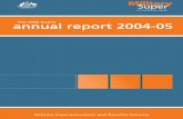 MSB Annual Report to Parliament 2004-05 - CSC · The MSB Board Annual Report 2004-2005 ... are derived solely from records available to the Commissioner for Superannuation as they
