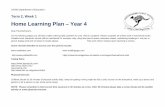 Home Learning Plan Year 4 - jerra-p.schools.nsw.gov.au · Home Learning Plan – Year 4 Dear Parents/Carers, On the following pages you will find a table outlining daily activities