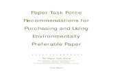 Paper Task Force Recommendations for Purchasing and Using … · 2014-06-07 · Final Report • • • • • • • • • • • • • • • Duke University • Environmental