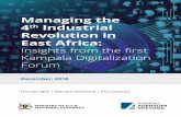 Managing the 4th Industrial Revolution in East Africa · Managing the 4th Industrial Revolution in East Africa: Insights from the first Kampala Digitalization orum 5 Medical digitalization