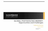 GLOBAL PHOTOVOLTAIC MARKET: Opportunities … › public › sites › › ...Solar Market Context ! $1 trillion global electric power market ! Global power demand to roughly double