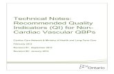 Technical Notes: Recommended Quality Indicators (QI) for ... · Technical Notes: Recommended Quality Indicators (QI) for Non-Cardiac Vascular QBPs Cardiac Care Network & Ministry