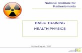 BASIC TRAINING HEALTH PHYSICS - IRE · 2017-11-02 · BASIC TRAINING HEALTH PHYSICS National Institute for Radioelements . ... questions) which will determine whether you are authorised