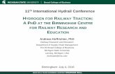 HYDROGEN FOR RAILWAY TRACTION A PHD AT THE … · • PhD at the Birmingham Centre for Railway Research and Education - 5 - Michigan State University, 2016 Contents • Interest in