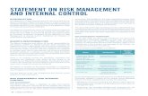STATEMENT ON RISK MANAGEMENT AND INTERNAL CONTROL€¦ · STATEMENT ON RISK MANAGEMENT AND INTERNAL CONTROL INTRODUCTION This Statement on Risk Management and Internal Control by