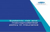 Systemic risk and macroprudential policy in insurance · 2020-01-30 · Systemic risk drivers ... ries of papers on systemic risk and macroprudential policy in insurance with the