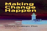 Making Change Happen - Shine · Making Change Happen Shine’s Strategic Plan 2019-2021. Since our establishment as a national organisation in 1979, we have worked tirelessly to shape