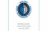 #NGNHack2020 Virtual Pitch Guide June 20, 2020 · •Arrive 10 minutes before your assigned time •Example: •If your Pitch time is at 9:00 am •Arrive @8:50 AM to the Zoom Waiting
