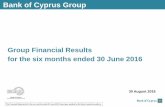 Bank of Cyprus Group · 10,29 9,27 Dec 14 Mar 15 Jun 15 Sep 15 Dec 15 Mar 16 Jun-16 Corporate SMEs Retail other Retail housing ... • As at 30 June 2016, overall coverage of 90+DPD