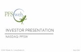 INVESTOR PRESENTATIONedg1.precisionir.com/.../NA011687/PFS_Investor_presentation_14.pdf · INVESTOR PRESENTATION March 2014 NASDAQ: PFSW ® 2014 PFSweb, Inc. │. 2 CAUTIONS REGARDING