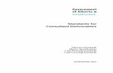Standards for Consultant Deliverables - Alberta€¦ · Electronic Document Submission.....9 . Electronic Bid Document Distribution ... This document establishes standards for consultant
