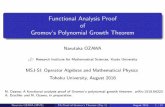 Functional Analysis Proof of Gromov’s Polynomial Growth ... › ~narutaka › talks › polygrolec.pdf · Functional Analysis Proof of Gromov’s Polynomial Growth Theorem Narutaka