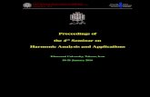 Proceedings of · The 4th Seminar on Harmonic Analysis and Applications Department of Mathematics, Kharazmi University, Tehran, Iran January 20–21, 2016 In the Name of God Preface