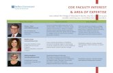 Coe faculty interest & Area of Expertise · Qualitative research, narrative inquiry, ... & AREA OF EXPERTISE . Learn about the College of Education’s faculty. Use this resource