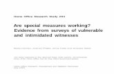 Are special measures working? Evidence from surveys of … · 2019-12-11 · Are special measures working? Evidence from surveys of vulnerable and intimidated witnesses Acknowledgements