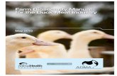 Farm Biosecurity Manual for the Duck Meat Industry · The Farm Biosecurity Manual – Duck Meat (May 2010) was produced by Animal Health Australia, after consultation with the Australian