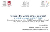 A holistic approach to ESD & GCED - aspnet.unesco.org · A holistic approach to ESD & GCED International Conference of the UNESCO Associated Schools Network Sanya, Hainan Province,
