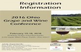 Registration Information - Ohio State University...during his presentation. Tuesday Concurrent Sessions: Dr. Osborne will further shed light on his research expertise in wine microbiology