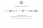 Rietveld-PDF analysischateign/formation/course/PDFMaud2016.pdf · The Rietveld method (Rietveld, 1969) was motivated by the fact that in a powder measurement many of the Bragg-peaks