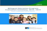 Bilingual Education Program Evaluation Summary, 2014—2015 · Bilingual Education Program Evaluation Summary, 2014—2015 Austin Independent School District. Executive Summary ...